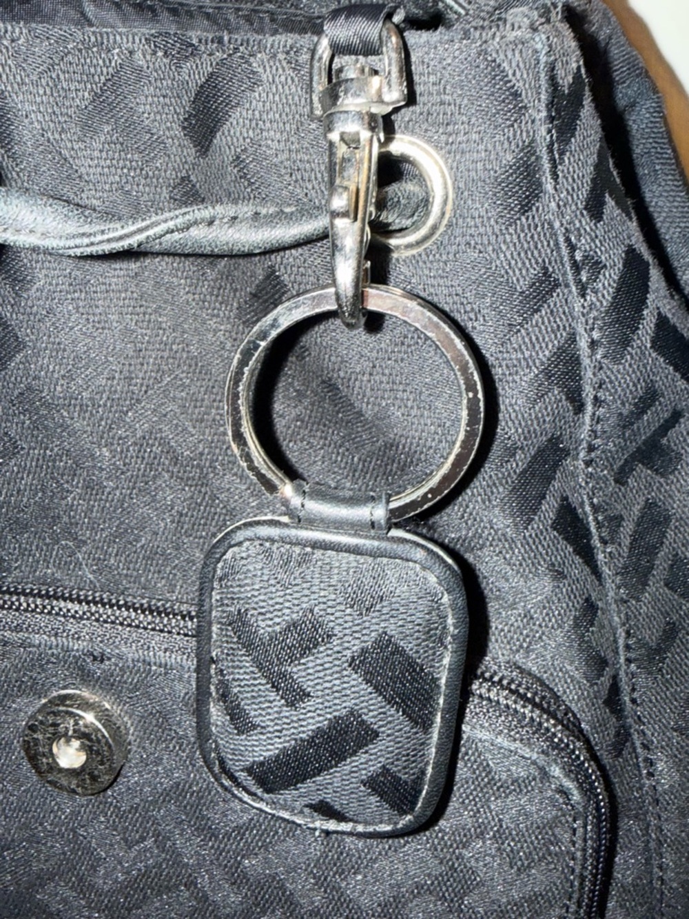 Talbots Black Men's Backpack with Buckle Drawstring Flap - Picture 2 of 7